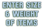 Enter details about your parcel